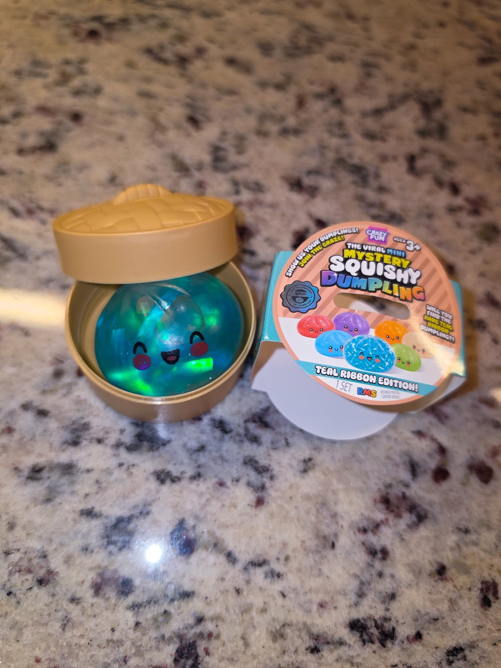 Mystery Squishy Dumpling Teal Ribbon Edition Kids Toy